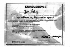 Hypnoterapi - Certifikat